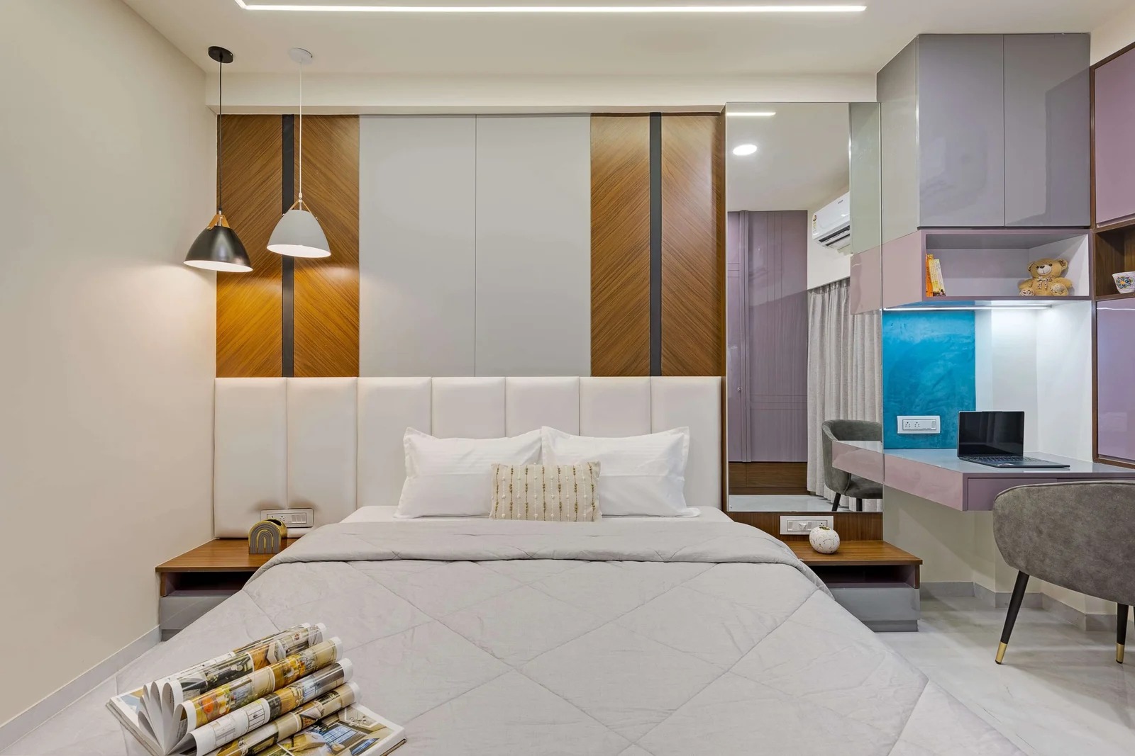 Wood Panel Bed Wall