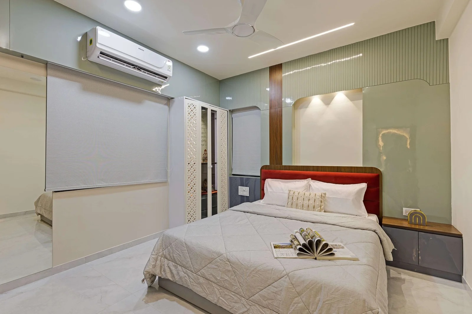 Sage Red Bedroom